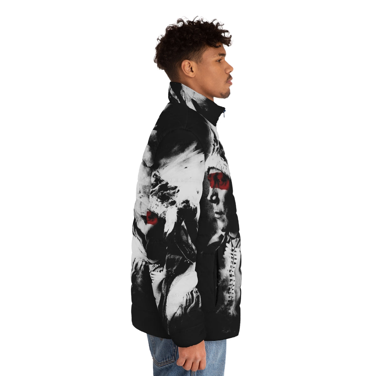 Cozy and stylish native puffer jacket - men side right