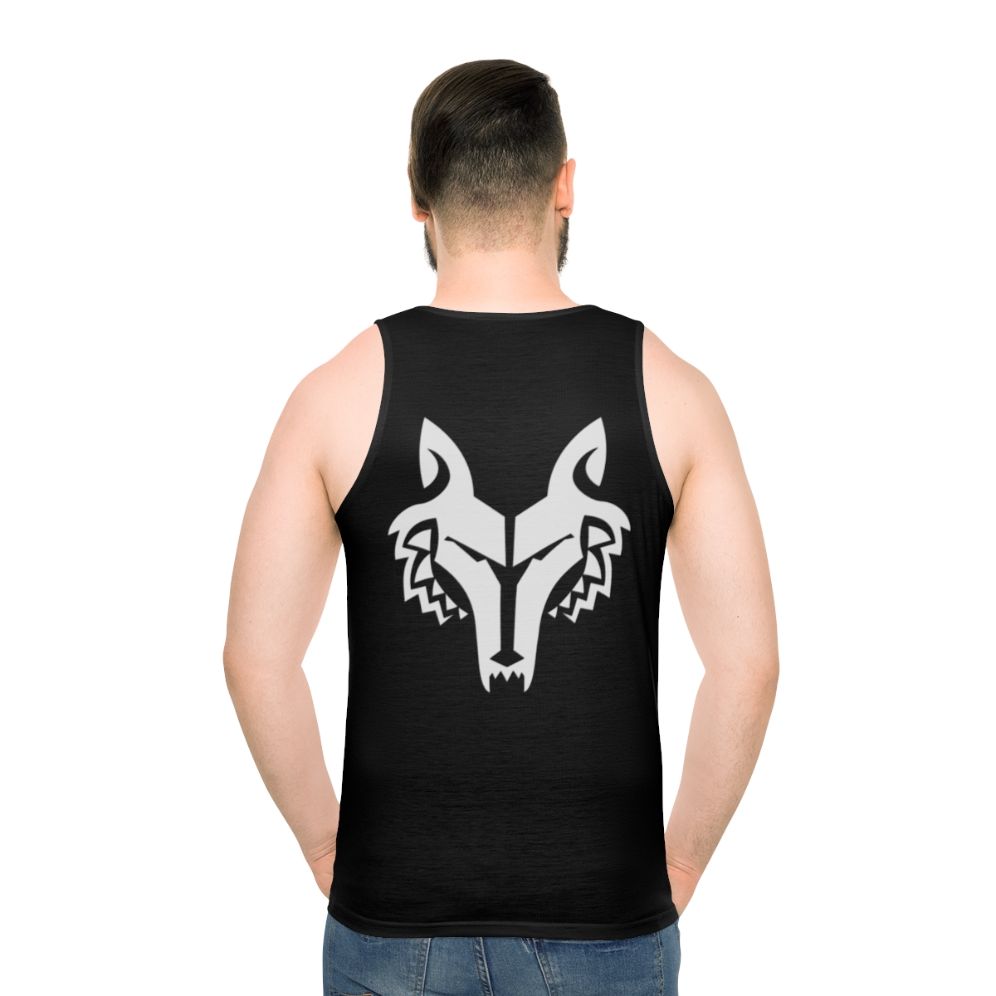 Unisex tank top featuring a wolf pack design for Warhammer 40k fans - men back