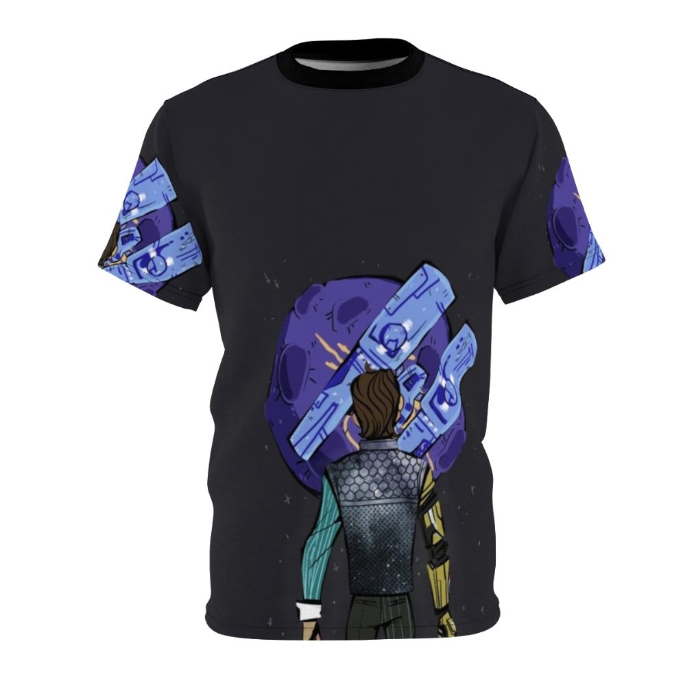 Borderlands Inspired Rhys the Company Man Character Print T-Shirt