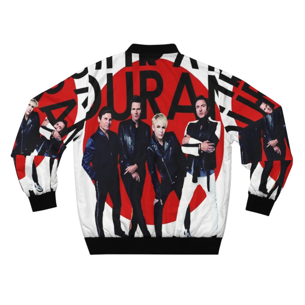 Duran Band rock band bomber jacket with band logo and name - Back