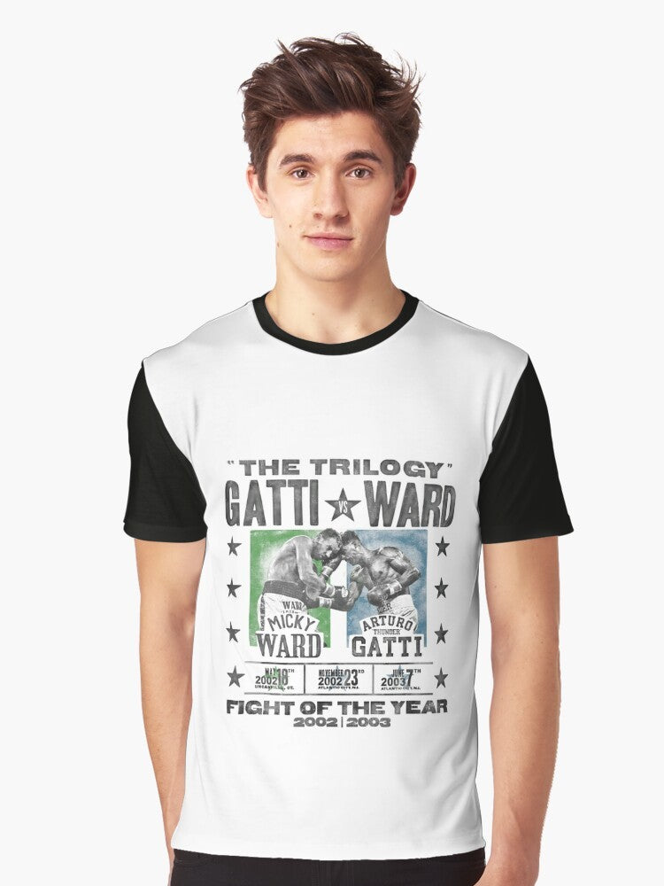 Ward v Gatti The Trilogy Graphic T-Shirt featuring a boxing battle design - Men