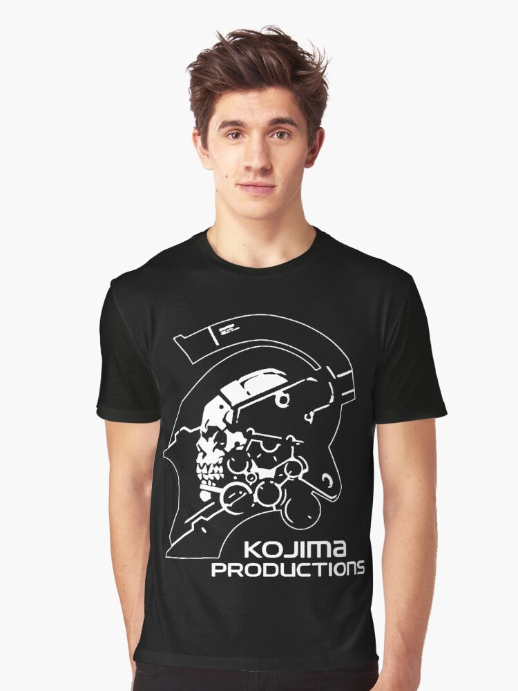 Death Stranding Kojima Productions T-Shirt featuring Kojima Productions logo and Solid Snake - Men