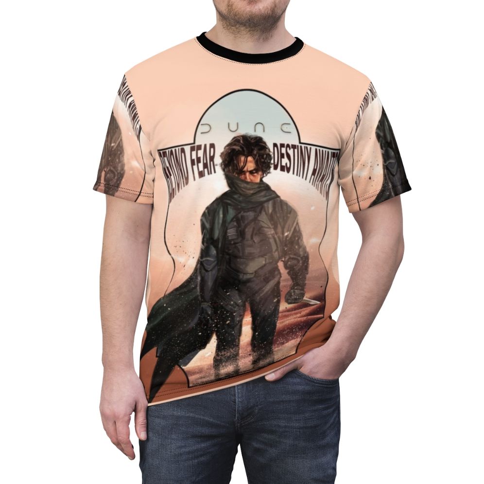 Inspired Dune 2020 Paul Atreides T-Shirt with Science Fiction Artwork - men front