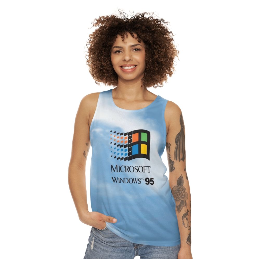 Retro Windows 95 98 Logo Unisex Tank Top - women