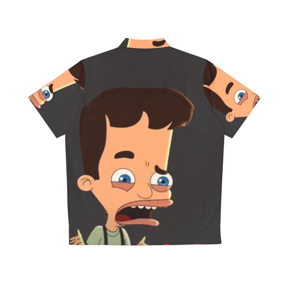 Big Mouth Nick Fan Art Hawaiian Shirt - Back