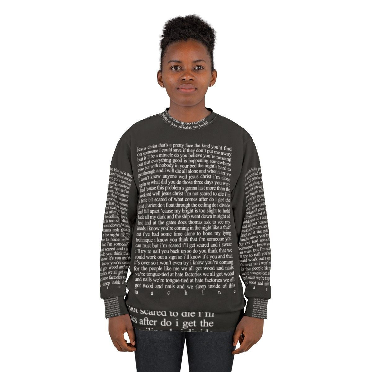 Jesus Christ Lyrics Christian Sweatshirt - women