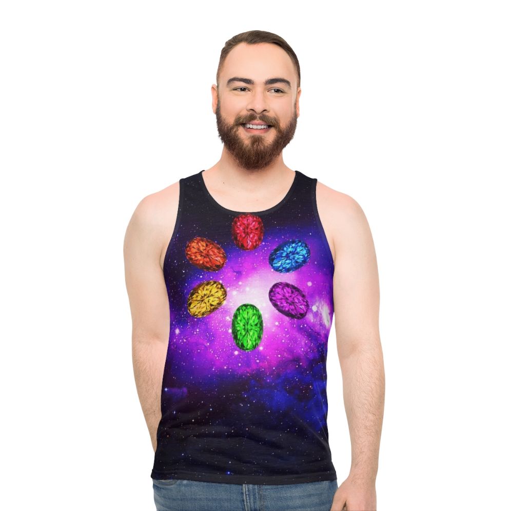 Galaxy space unisex Marvel Infinity Stones tank top - men