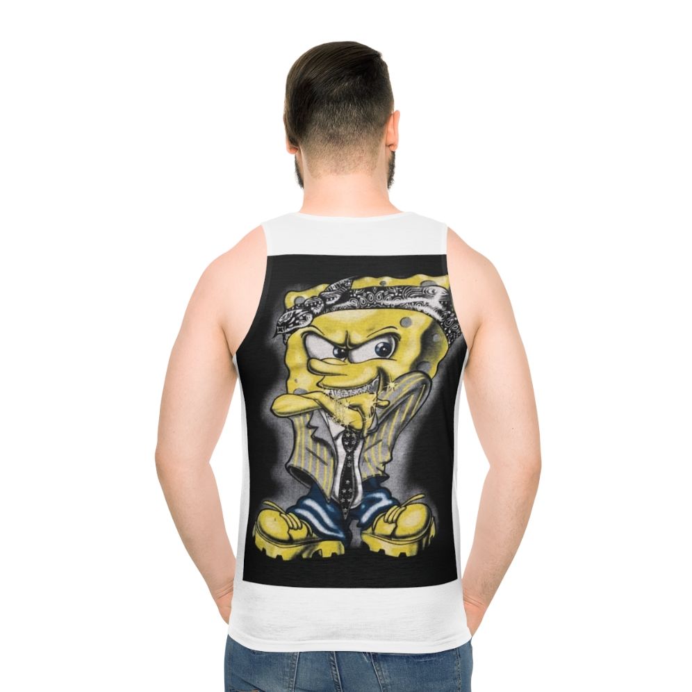 Gangster Spongebob Unisex Tank Top - men back