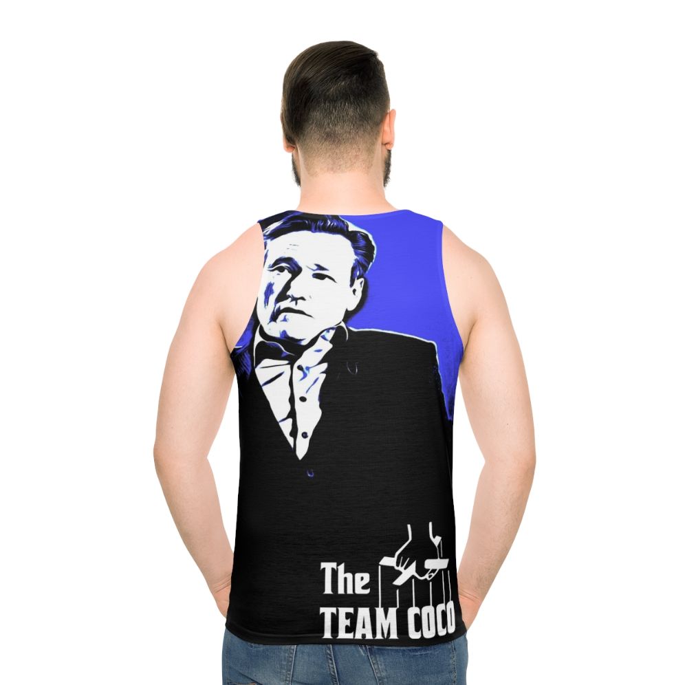 Conan O'Brien "The Godfather" style unisex tank top - men back