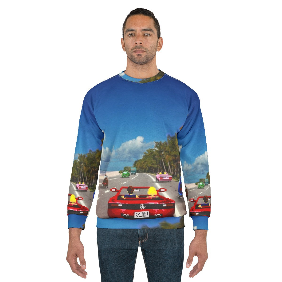 Retro pixel art gaming sweatshirt - men