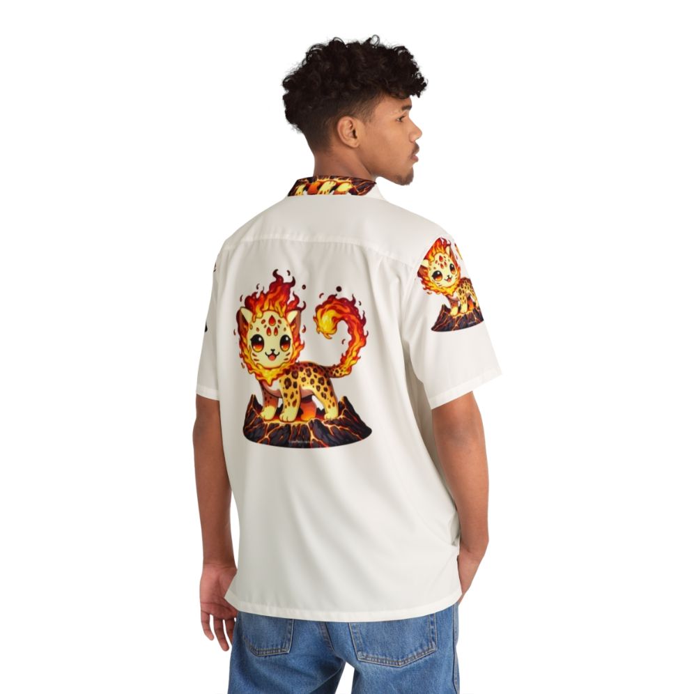 Legendary Lava Leopard Fantasy Hawaiian Shirt - People Back