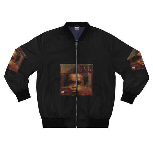 Classic bomber jacket with Nas Illmatic album cover art