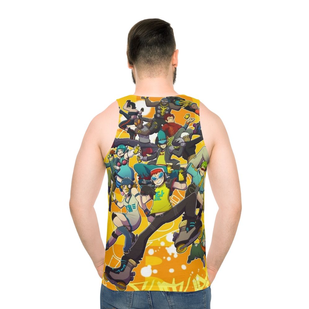 Unisex jet set radio inspired tank top - men back