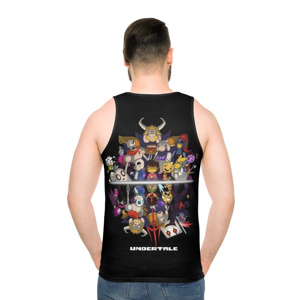 Unisex tank top with Undertale's Sans design - men back