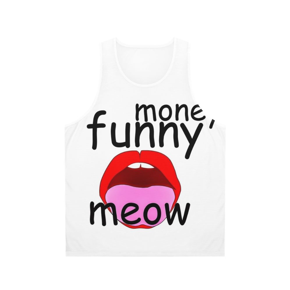 Funny unisex tank top with pop culture graphics