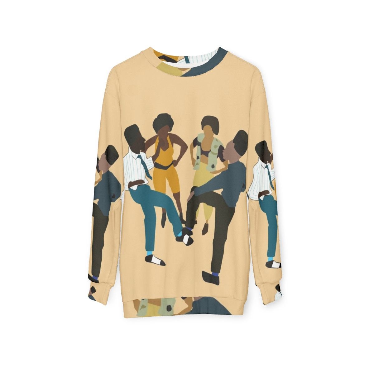 Retro 90s House Party Sweatshirt featuring Hip Hop Art - hanging