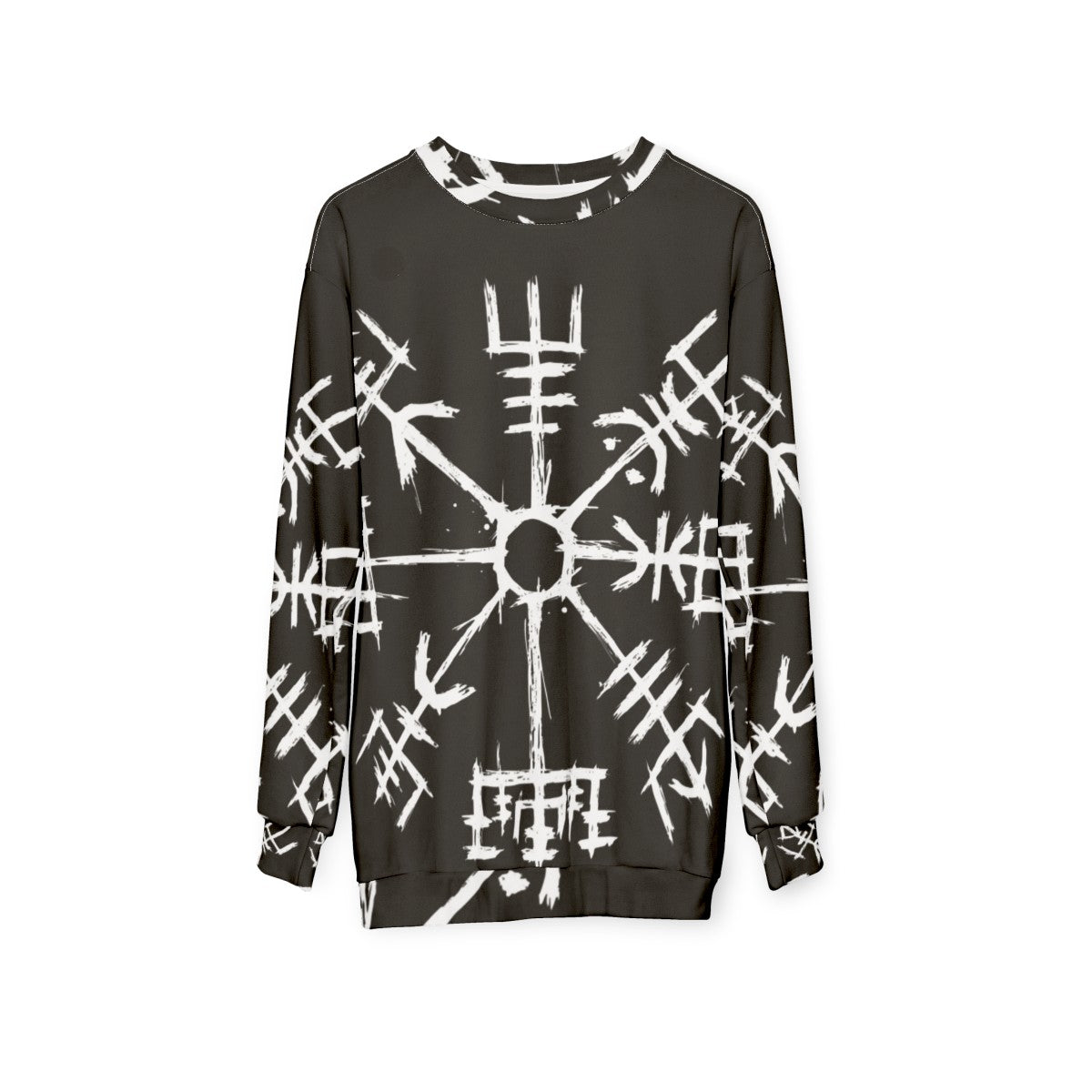 Viking Compass Vegvisir Sweatshirt - Norse Mythology Clothing - hanging