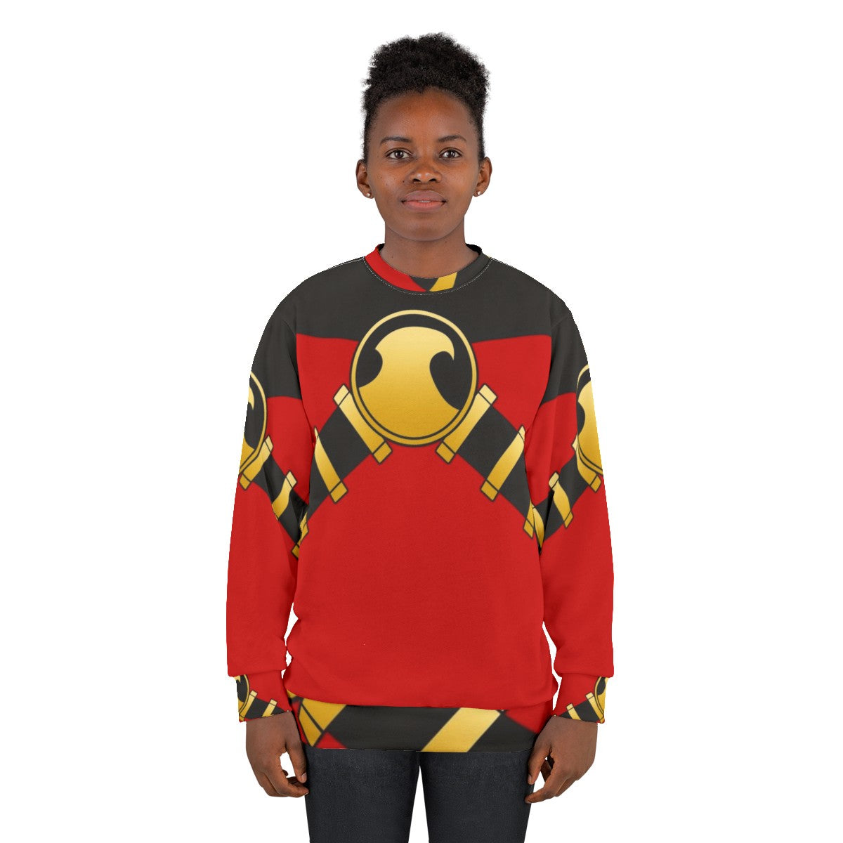 Red Robin graphic sweatshirt with bird logo - women