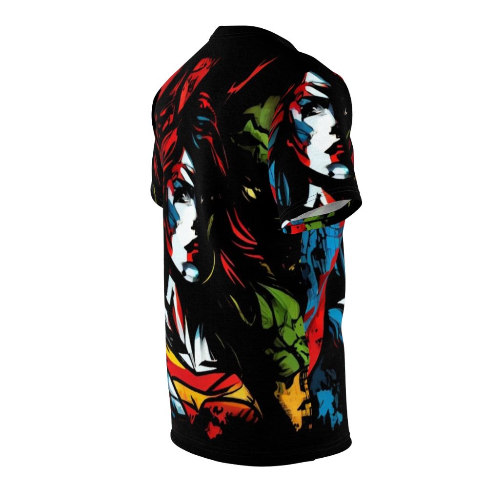 Superhero graphic t-shirt with all-over print design - men right