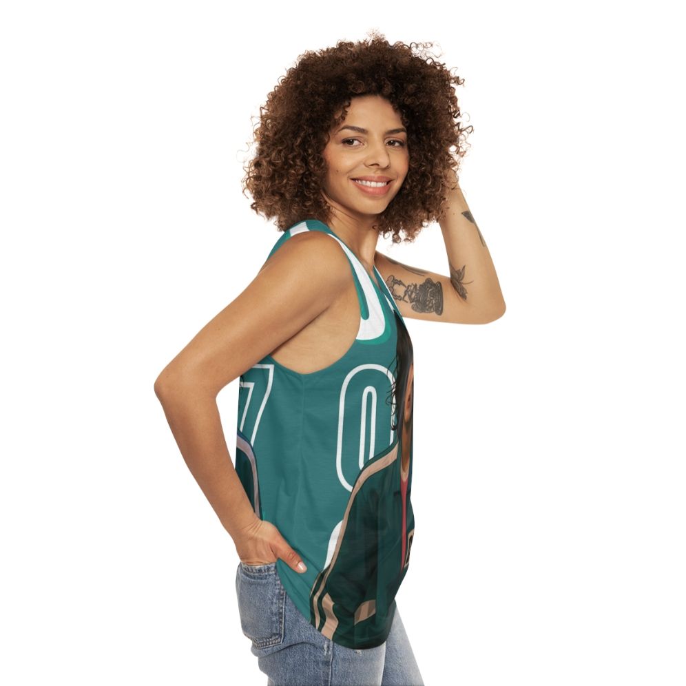 Squid Game Player 067 Kang Sae Byeok Unisex Tank Top - women side