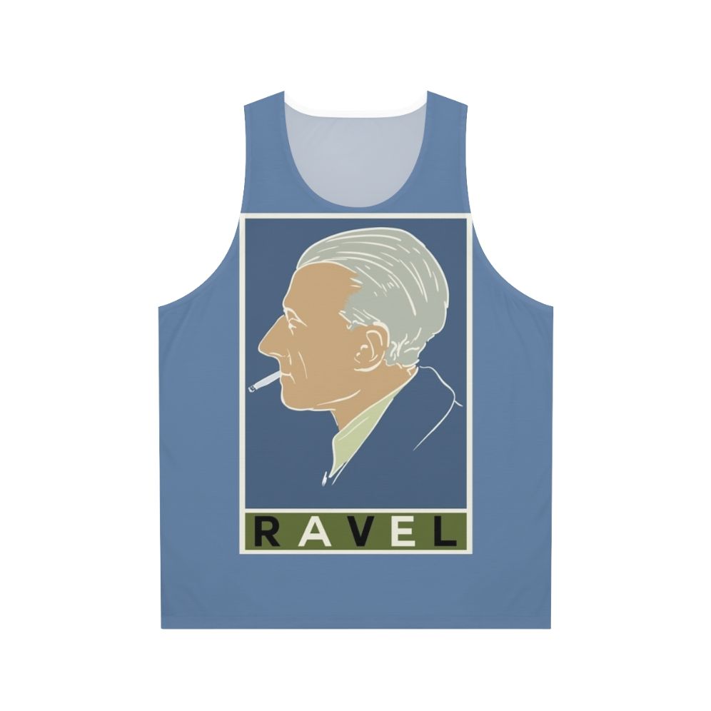 Maurice Ravel Unisex Tank Top with Vintage Classical Music Design