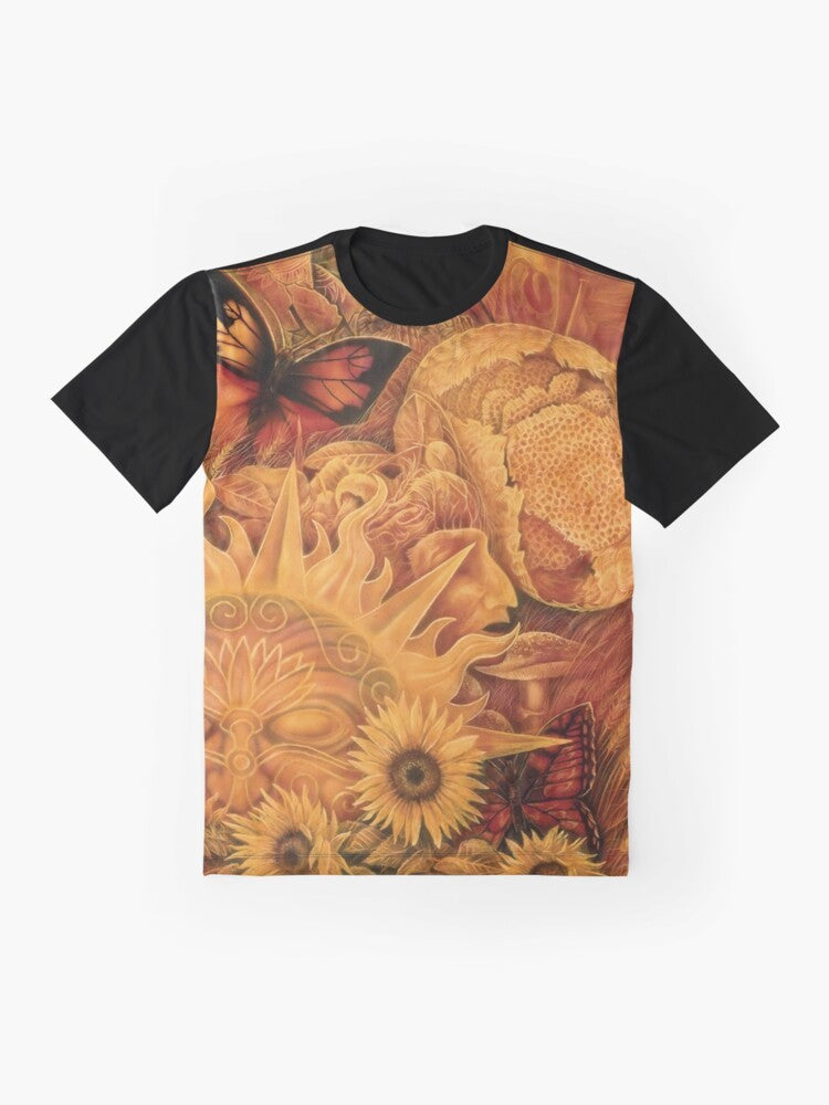 Tiamat Wild Honey Graphic T-Shirt with heavy metal band logo - Flat lay