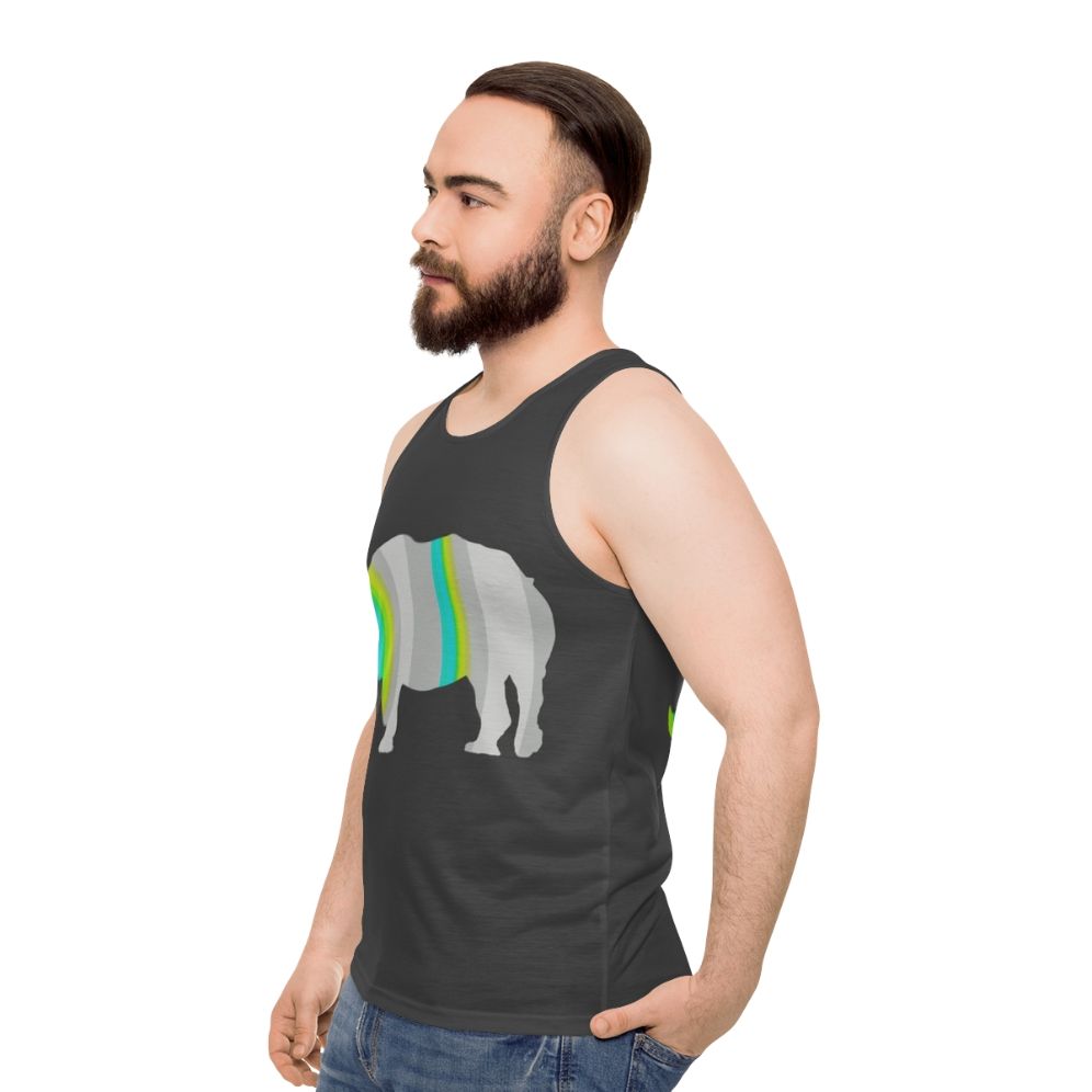 Rhinoceros Legendary Animals Unisex Tank Top - men side