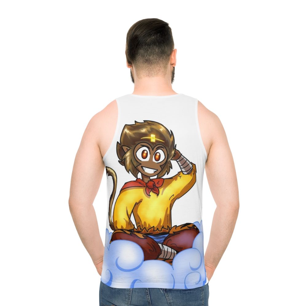 Monkey King Unisex Tank Top - men back