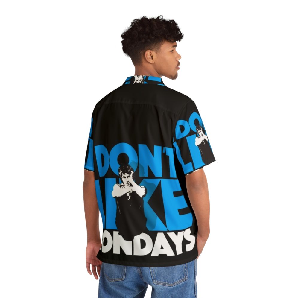 "I Don't Like Mondays" 80s Hawaiian Shirt with Punk Rock and New Wave Influences - People Back