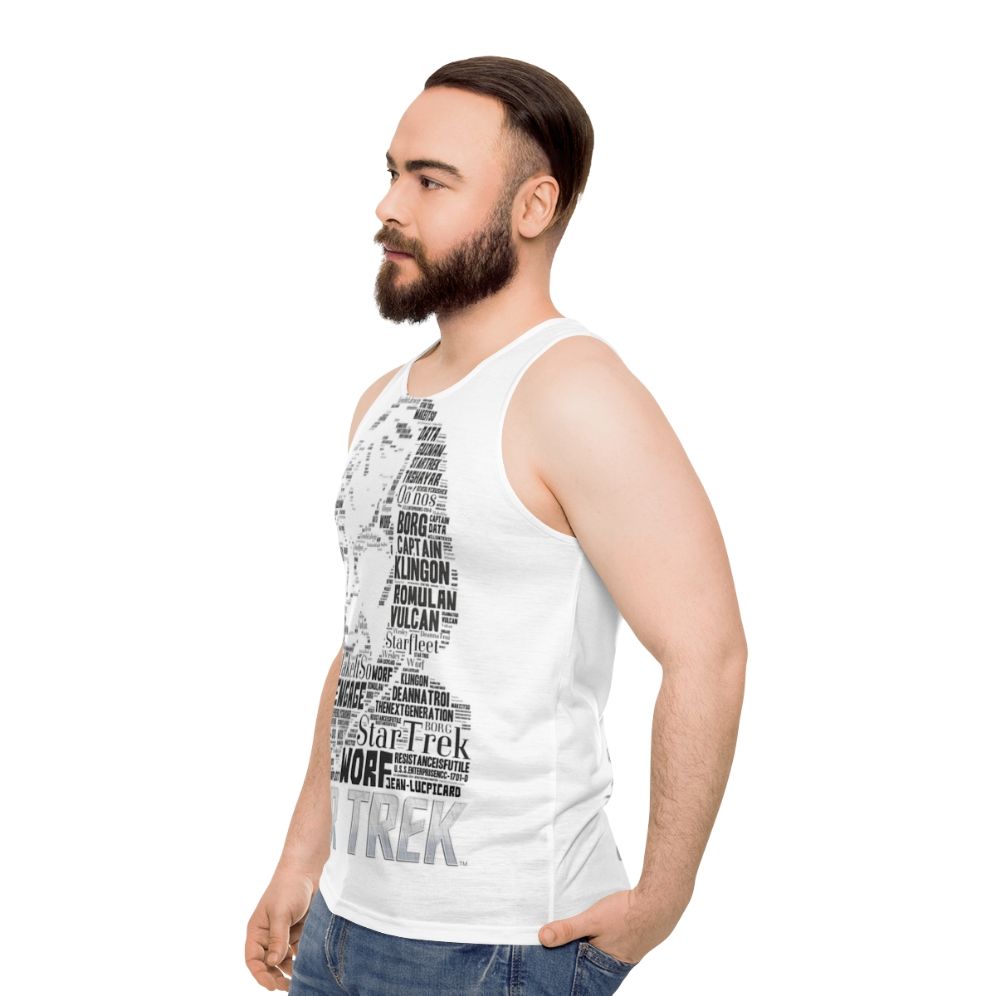 Lieutenant Worf Star Trek Next Generation Unisex Tank Top - men side