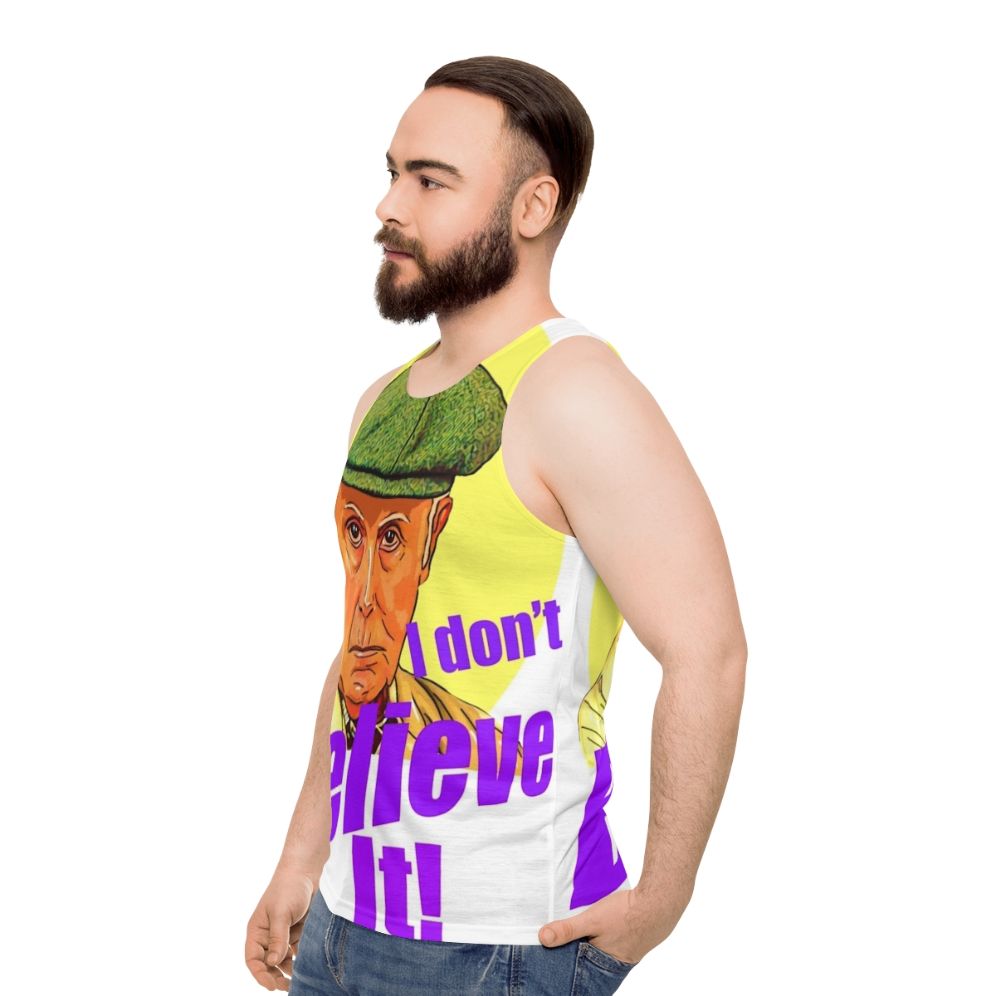 "Victor Meldrew 'I Don't Believe It' Unisex Tank Top" - men side