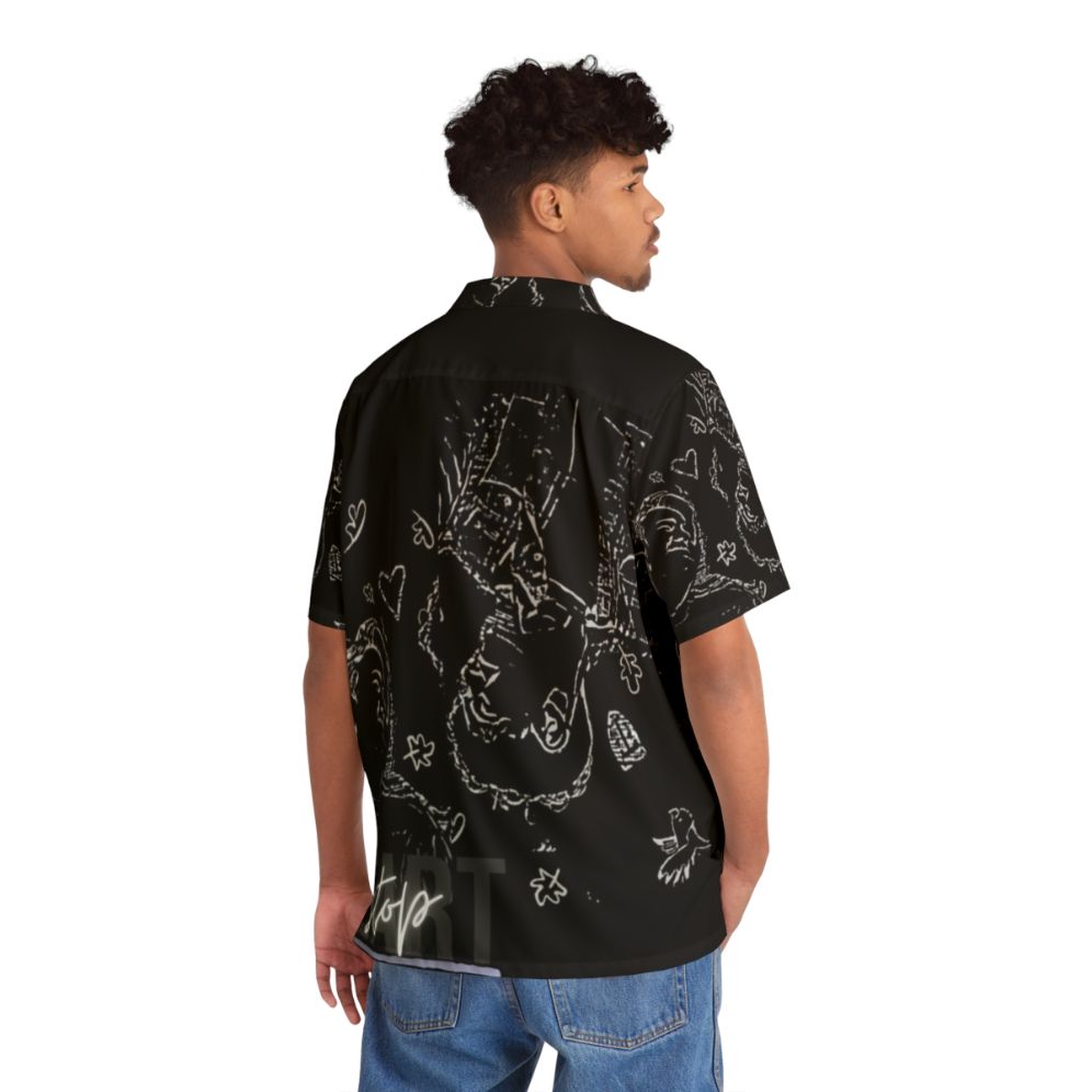 "Heartstopper-themed Hawaiian shirt with rainbow and floral designs" - People Back