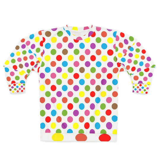 Colorful polka dot pattern sweatshirt