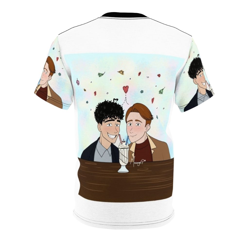 Heartstopper inspired fanart design printed on a high-quality t-shirt - Back