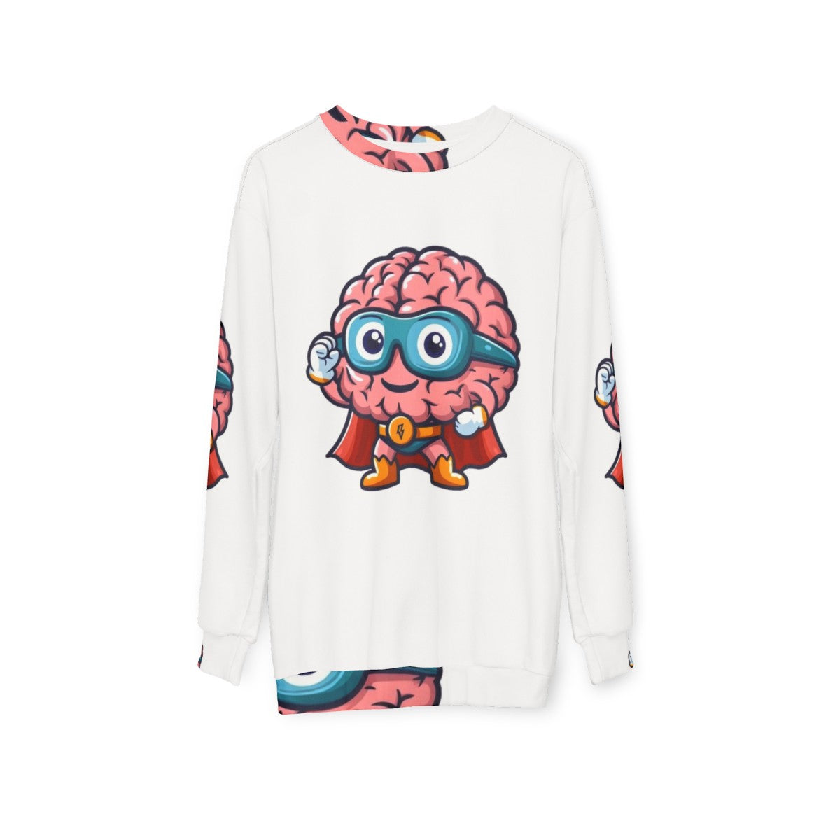 Brave Patient MRI Brain Superhero Sweatshirt - hanging