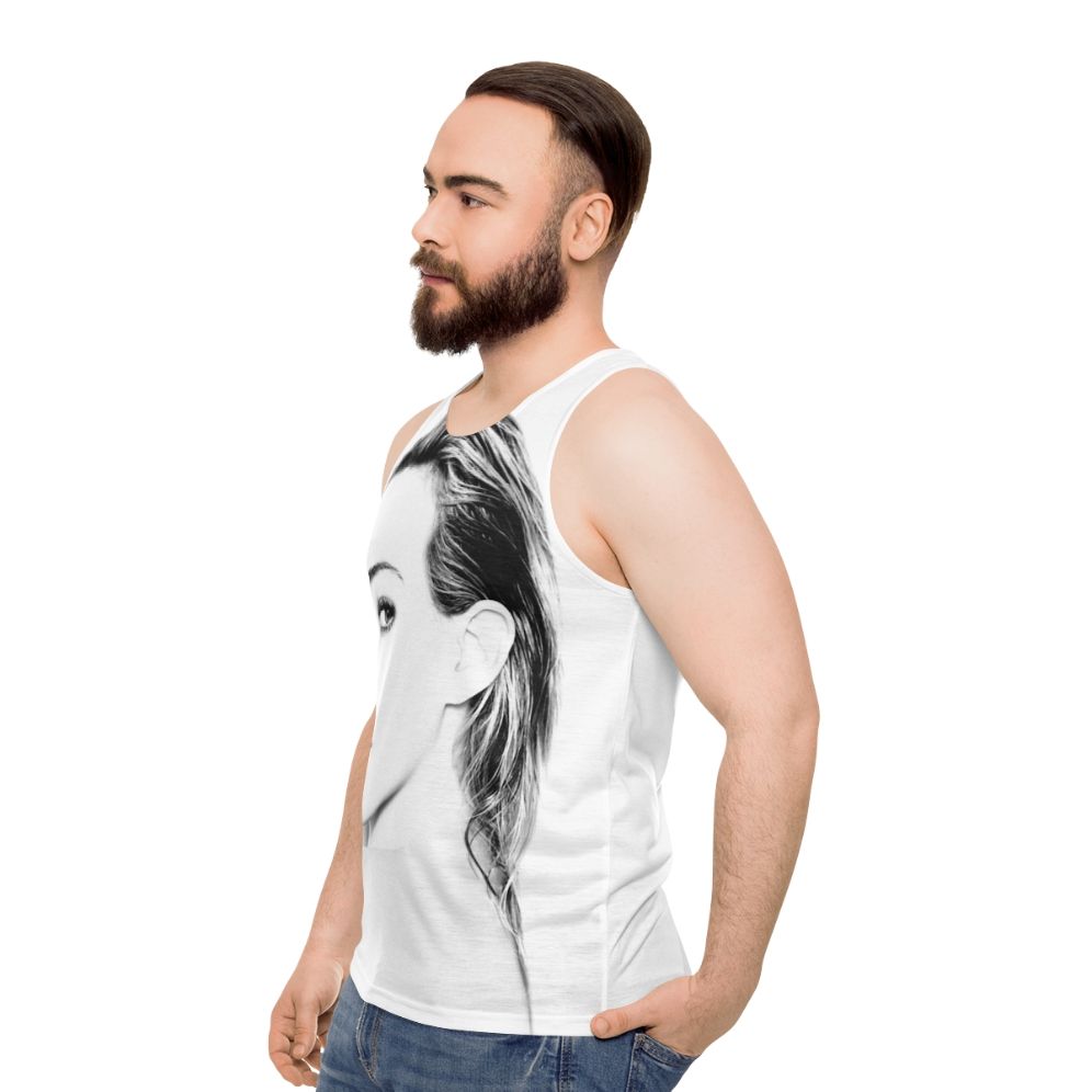 Hilary Duff Unisex Tank Top - men side