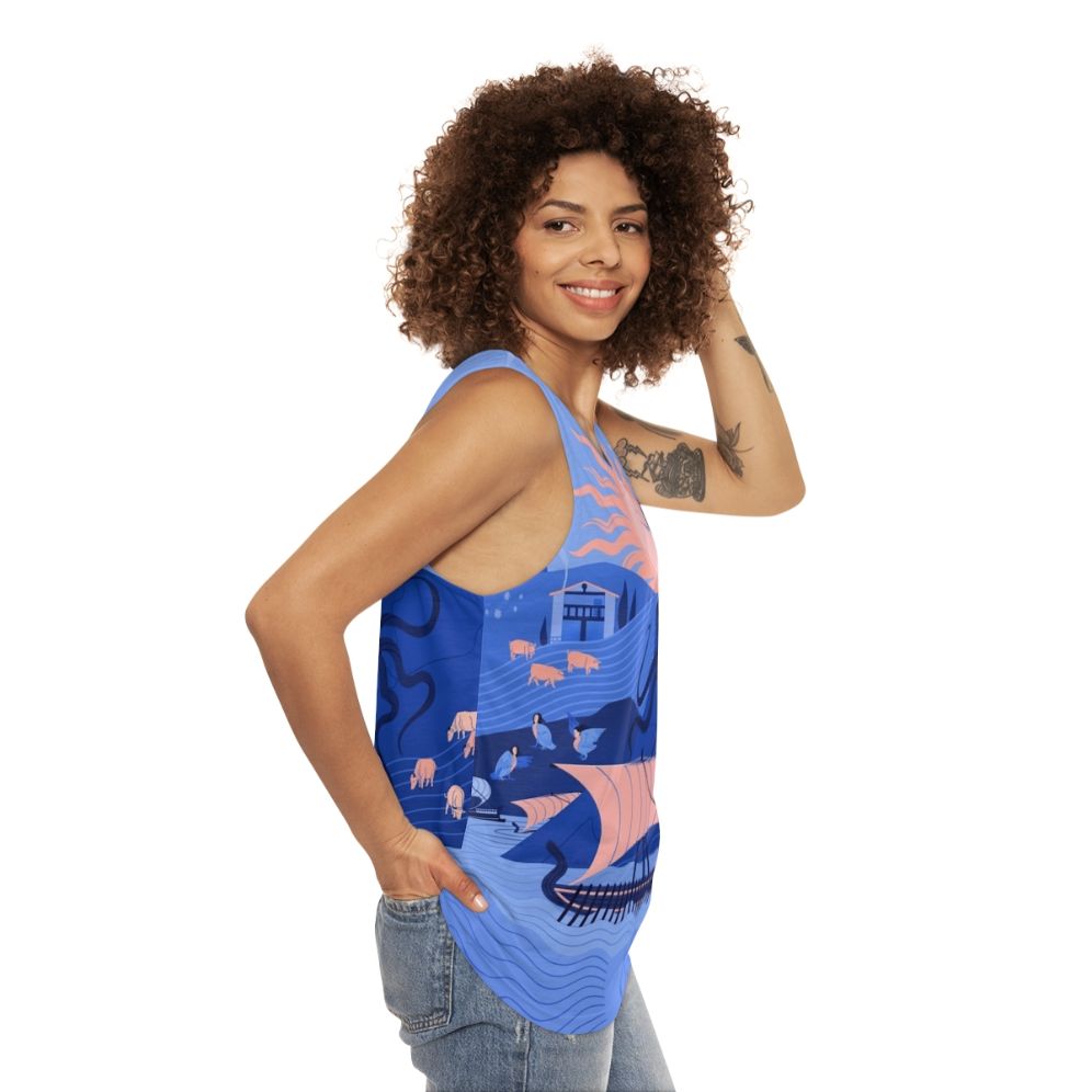 Odyssey unisex tank top featuring Greek mythology - women side