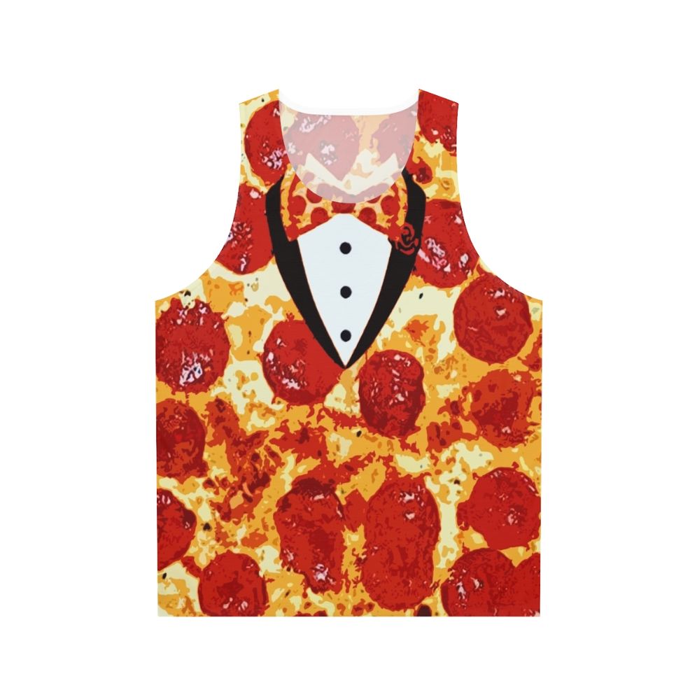 Pepperoni pizza tuxedo unisex tank top