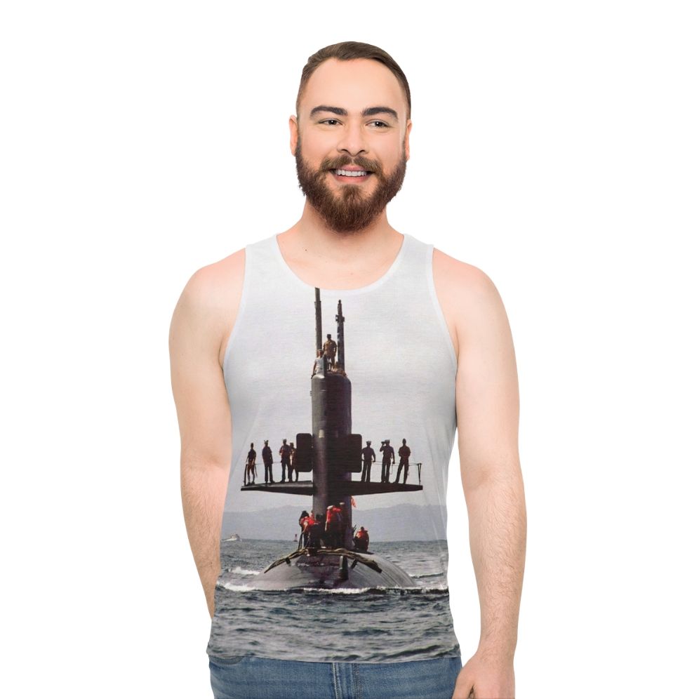 USS Scamp SSN 588 Navy Submarine Unisex Tank Top - men