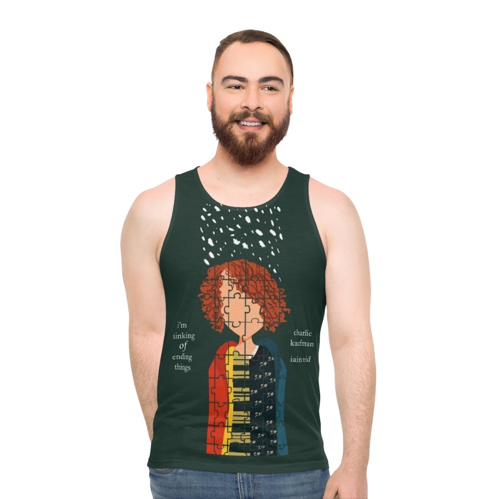 "I M Thinking Of Ending Things Minimal Poster Unisex Tank Top" - men