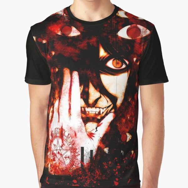 Hellsing gothic anime t-shirt with dark and supernatural graphic design