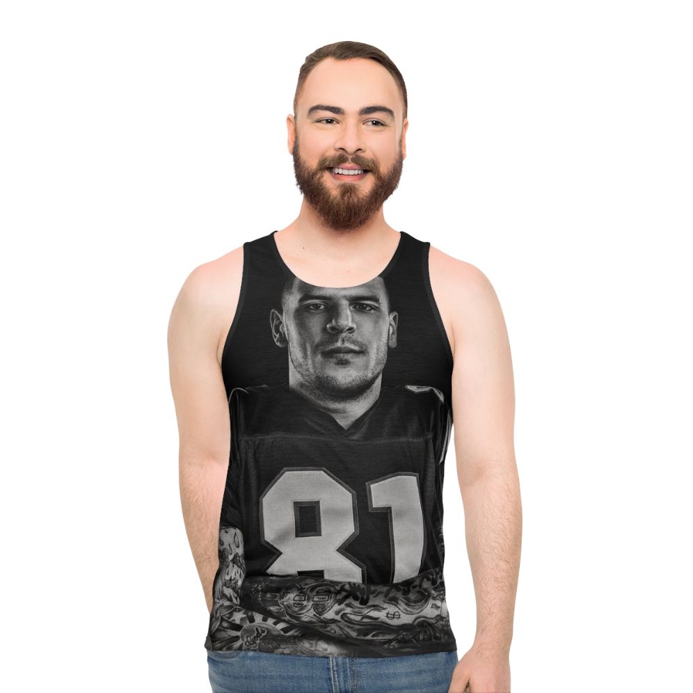 Aaron Hernandez Unisex Football Tank Top - men