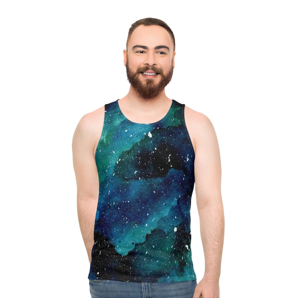 Emerald Galaxy Unisex Tank Top - men