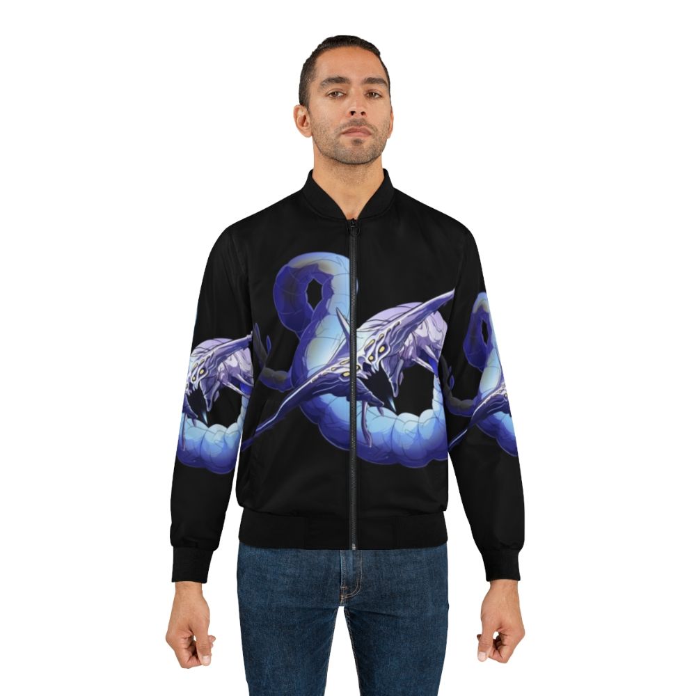 Subnautica Ghost Leviathan Bomber Jacket featuring the iconic alien creature from the game - Lifestyle