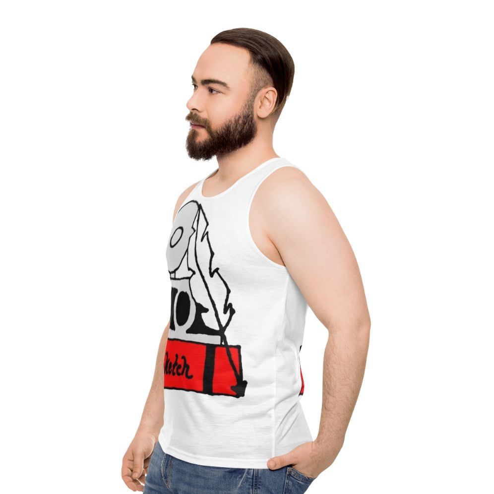 Hobbies Unisex Tank Top with Sketch, Sketchbook, and Camera Designs - men side