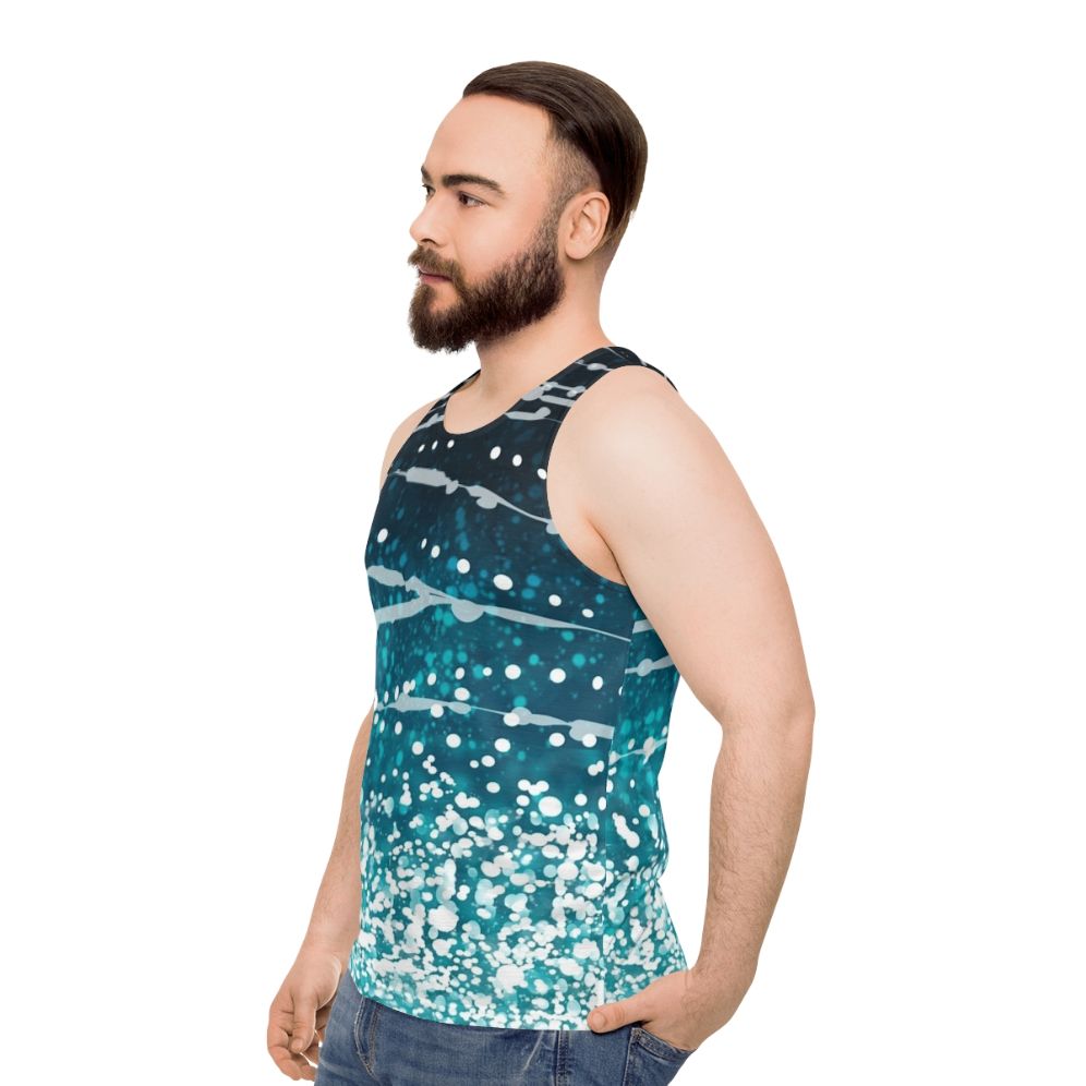 Whale shark pattern unisex tank top - men side