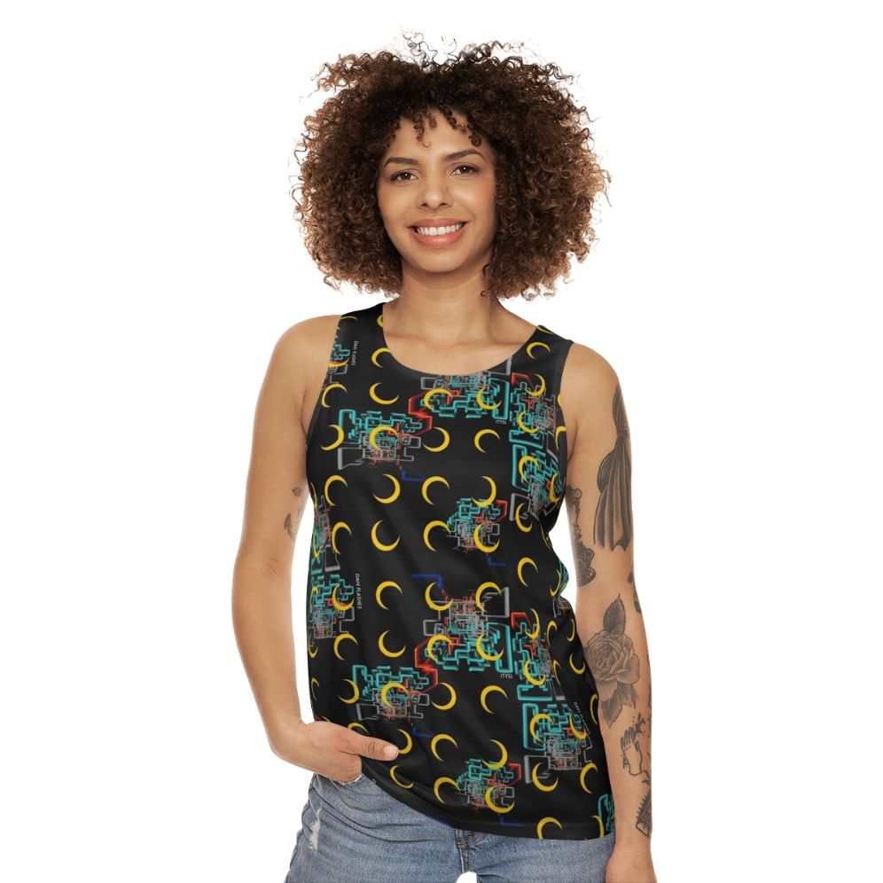 Dan Flashes Unisex Tank Top featuring a cool pattern design - women