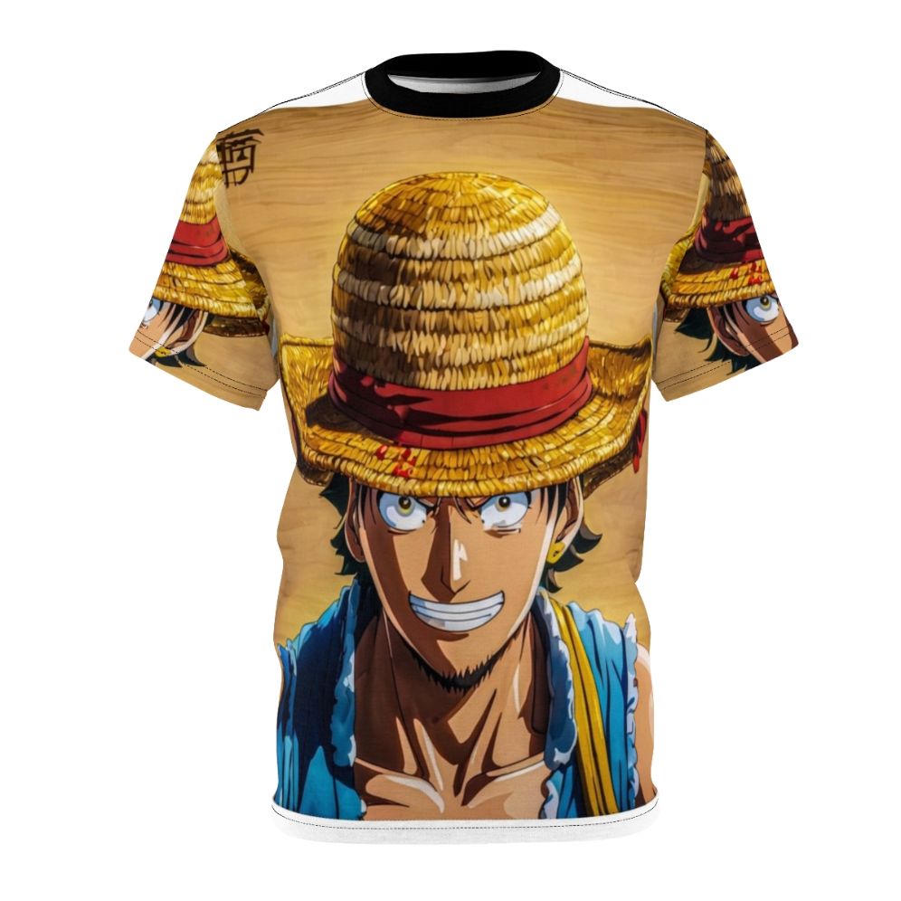 "Vibrant all-over print graphic t-shirt with a bold, stylish design"