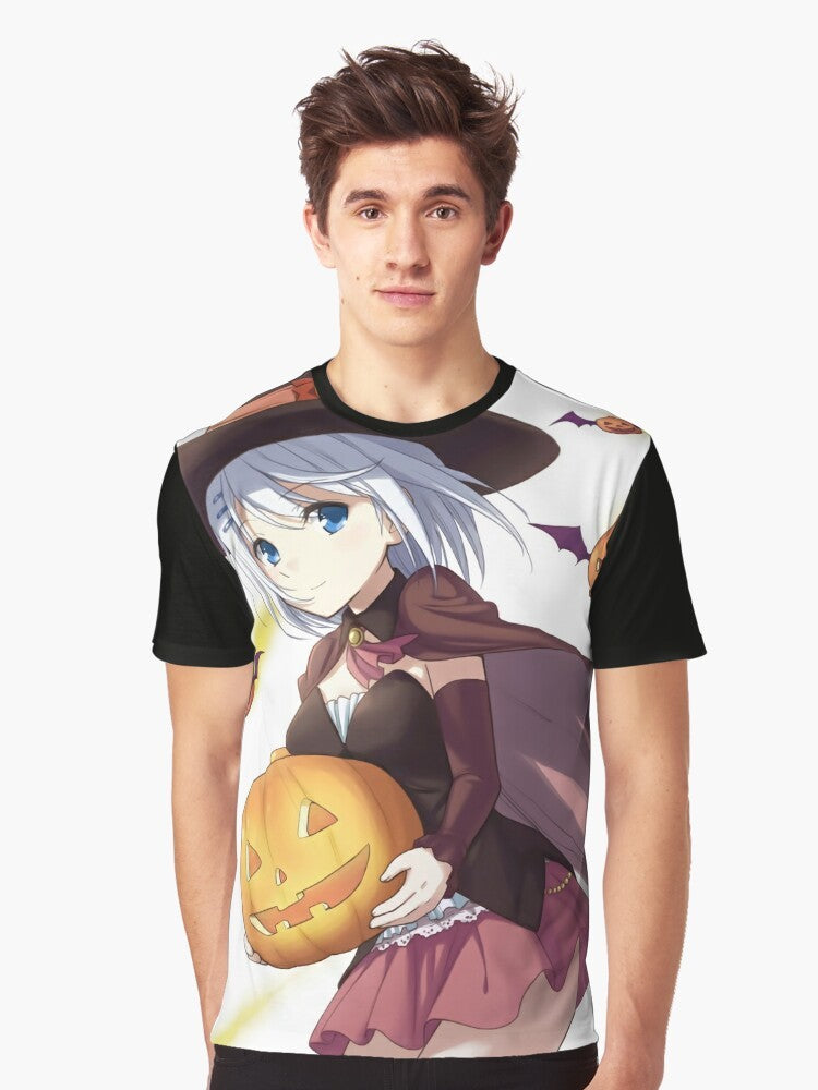 Tobiichi Origami, the beloved anime girl from Date A Live, featured on a high-quality graphic t-shirt design. - Men