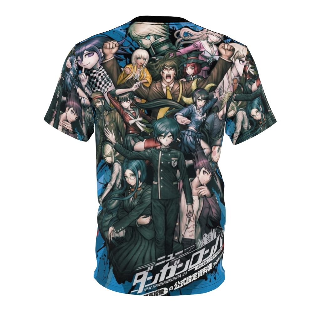 Danganronpa V3 Killing Harmony anime-inspired t-shirt featuring characters Kokichi, Rantaro, and more - Back